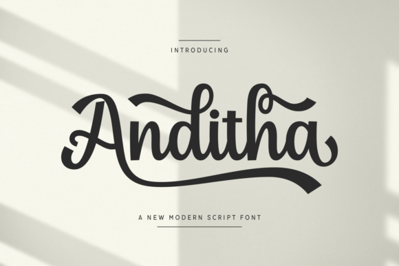 Anditha: A Script Font for Elegant Branding
