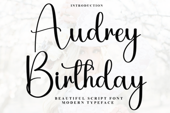 Audrey Birthday Font for Stylish Craft Projects