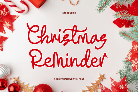 Christmas Reminder Font for Creative Makers