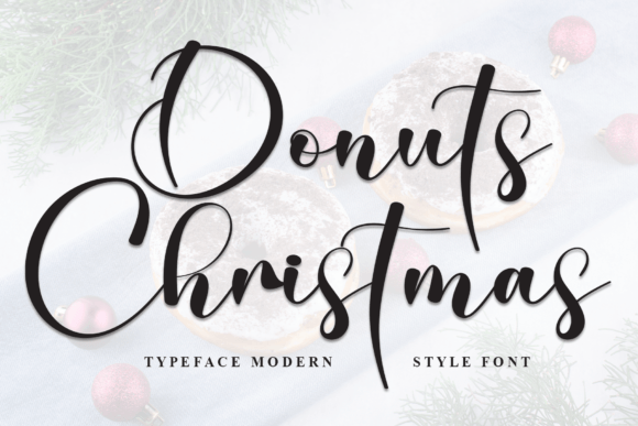 Donuts Christmas Font: A Script Typeface for Stylish Creations