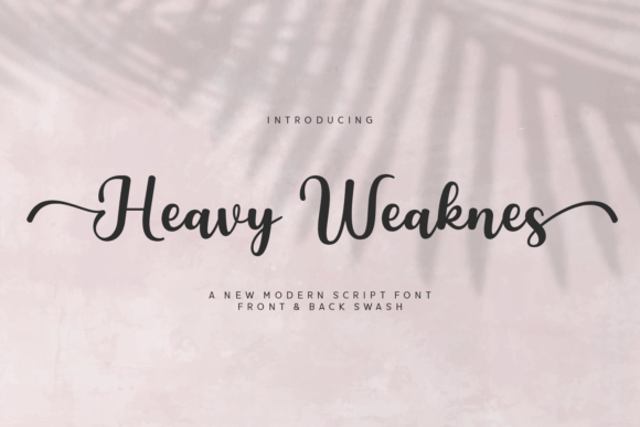 Heavy Weaknes: A Bold Script Font for Creative Web Design