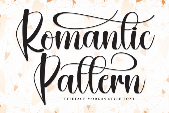 Romantic Pattern Font for Stylish Branding and Design Projects