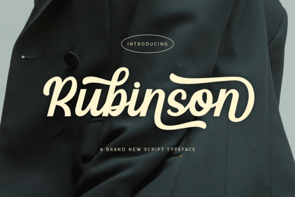 Rubinson Font: A Bold Script for Editorial Design and Branding