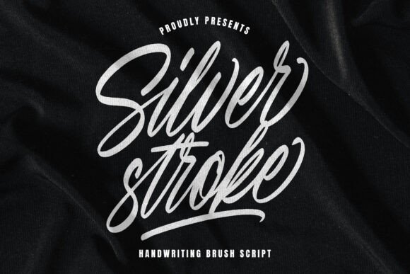 Silver Stroke Font for Business Branding