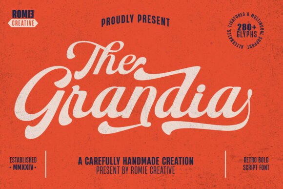 The Grandia Font: Elegant Script for Creative Makers
